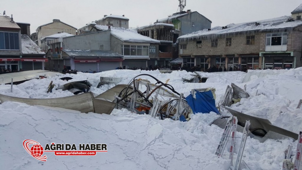 Ağrı Sebze Pazarının Çatısı Çöktü: Çok Sayıda Yaralılar Var!