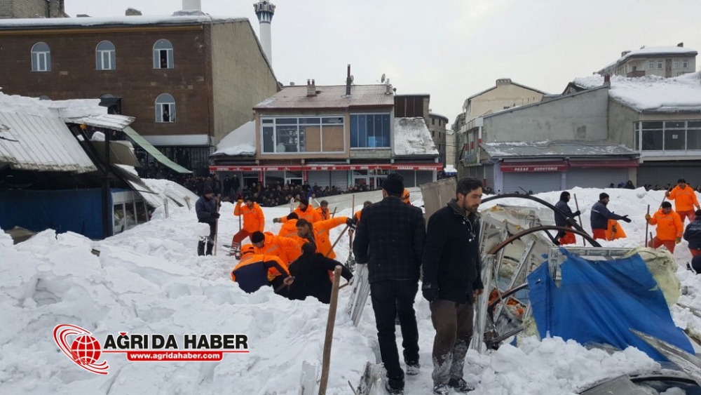 Ağrı Sebze Pazarının Çatısı Çöktü: Çok Sayıda Yaralılar Var!