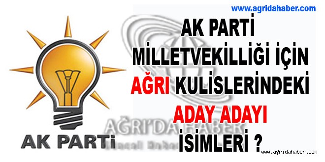 Ak Parti Ağrı Milletvekili Aday Adayları