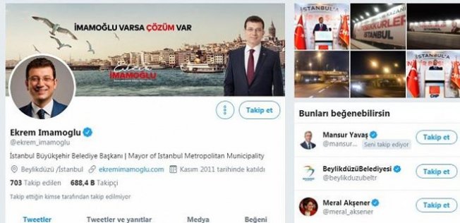 Ekrem İmamoğlu'ndan Yeni Profil