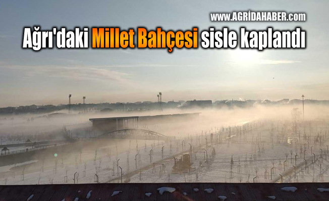 Ağrı'daki Millet Bahçesi sisle kaplandı