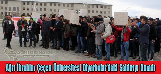 Ağrı İbrahim Çeçen Üniversitesi'nde Diyarbakır'daki Saldırıyı Kınadı