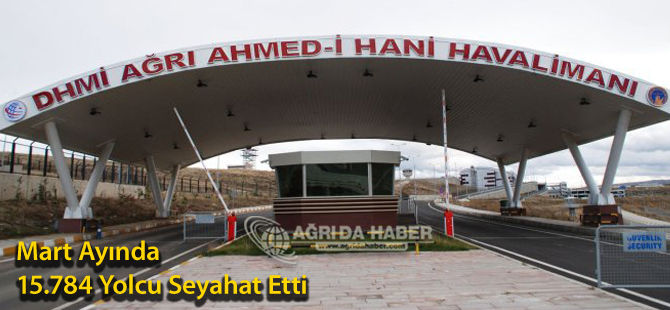 Ağrı Ahmed-i Hani Havalimanından Mart Ayında 15784 Yolcu Seyahat Etti