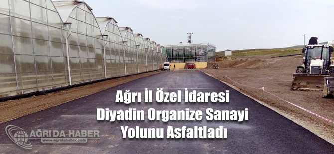 Ağrı İl Özel İdaresi Diyadin Organize Sanayi Yolunu Asfaltladı