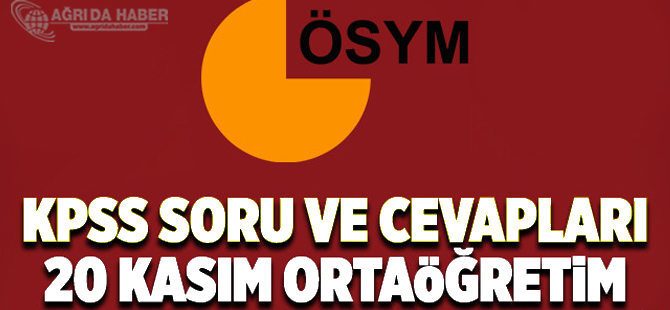 ÖSYM Ortaöğretim 2016 KPSS Soru ve Cevaplarını Yayınladı