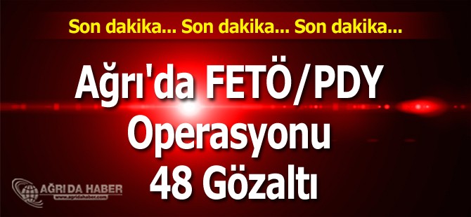 Sondakika Ağrı'da FETÖ/PDY operasyonu 48 Gözaltı