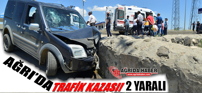 Ağrı'da Trafik Kazası 2 Yaralı