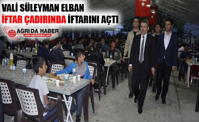 Vali Elban Ağrı Belediyesiİftar Çadırında İftar Yaptı