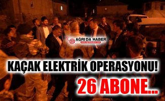 Ağrı Patnos'ta Kaçak Elektrik Operasyonu!