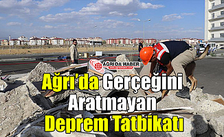 Ağrı'da Gerçeğini Aratmayan Deprem Tatbikatı!