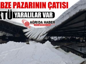 Ağrı Sebze Pazarının Çatısı Kardan Çöktü Çok Sayıda Yaralı Var